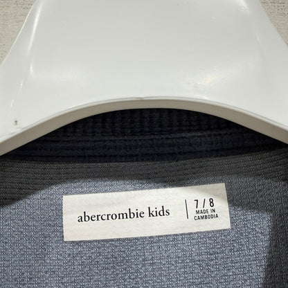 Abercrombie & Class Club Shirt Lot Boys 7/8 Blue Tie Dye Waffle Button EUC3