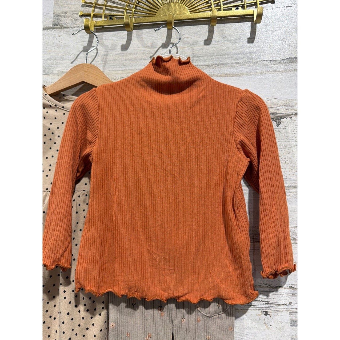 Zara Rabbit & Bear Girls 3T Bundle Grey Orange Cream Floral Boho EUC4