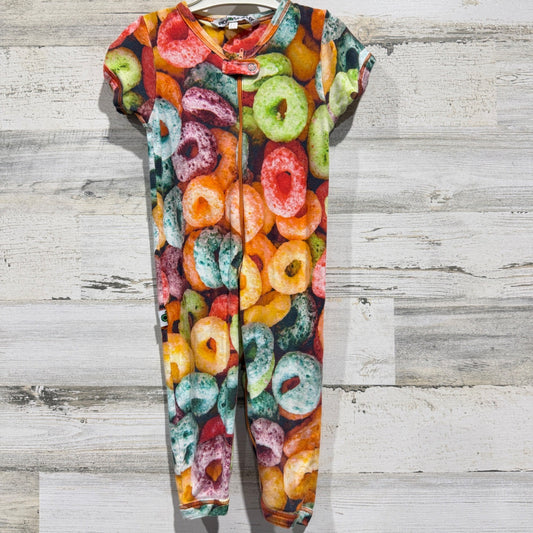 Inchworm Alley Cereal Romper Kids 9-12M Multi Color Fruit Loops Kidcore EUC0