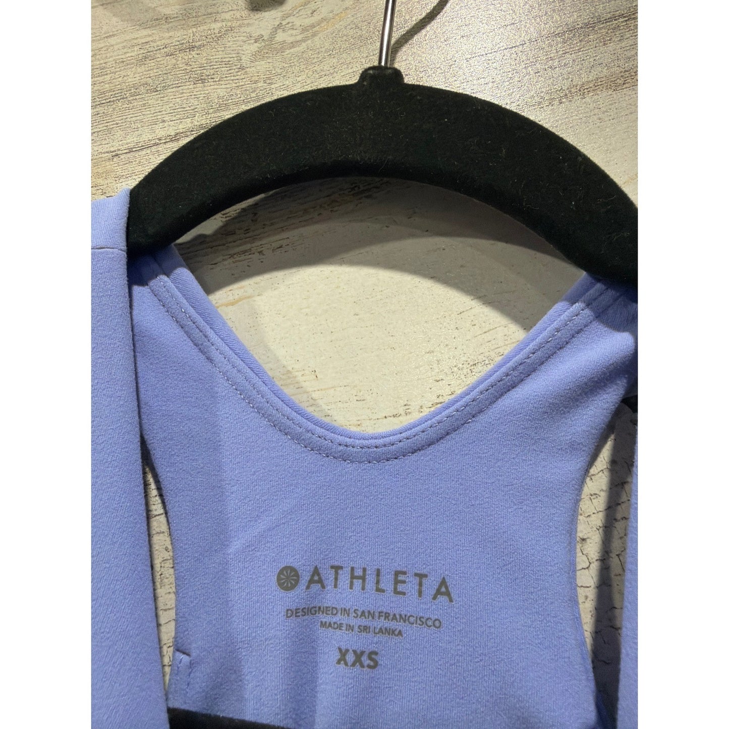 Athleta Conscious Crop Tank Women XXS Blue Powervita Yoga Sports Bra EUC2