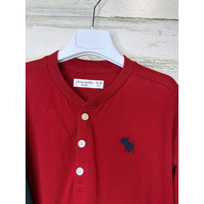 Abercrombie Kids Long Sleeve Shirt Boys 15/16 Black Red Graphic Bundle2
