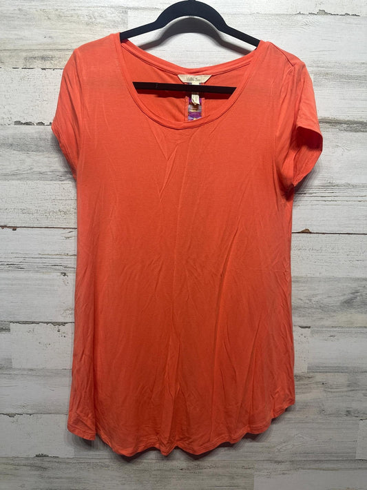 Matilda Jane T-Shirt Women Small Coral Orange Patterned Back Trim0