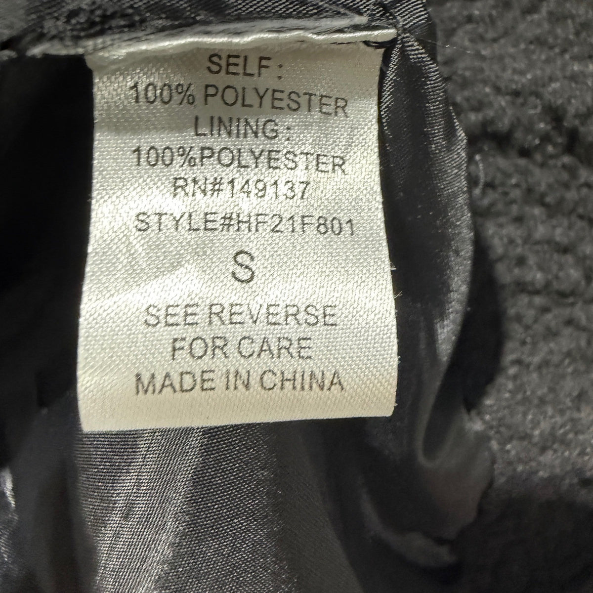 Hyfve Sherpa Bomber Jacket Women Small Black Polyester Trendy Casual EUC3