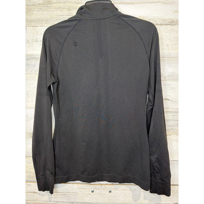 Figs Seamless Quarter Zip Women Small Black Long Sleeve Pullover Medcore EUC3