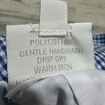 The Proper Peony Jon Jon Romper Boys 2T Blue Gingham Polycotton Classic Flawed*4