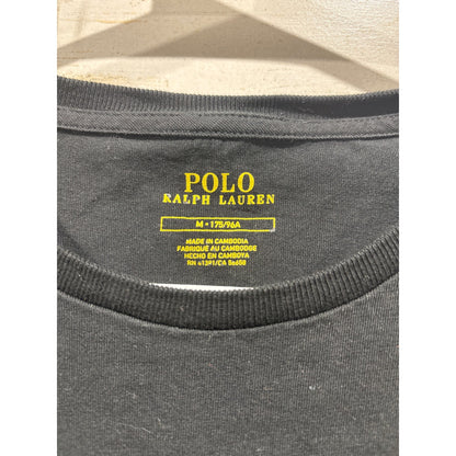 Polo Ralph Lauren T-Shirt Men Medium Black Red Pony Logo Classic EUC2