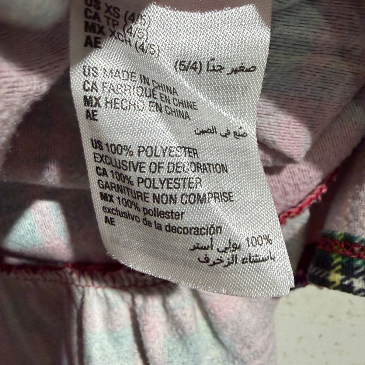 Family PJs Plaid Nightgown Girls XS 4/5 Red Polyester Holiday Classic EUC3