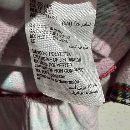 Family PJs Plaid Nightgown Girls XS 4/5 Red Polyester Holiday Classic EUC3