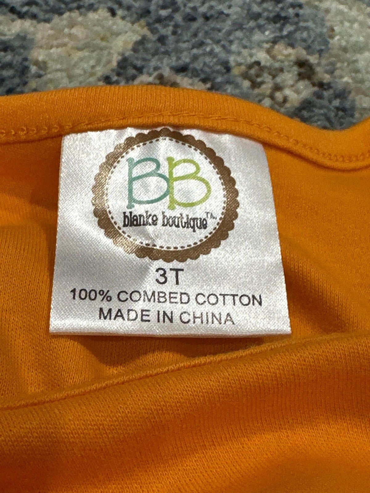 Blanks Boutique Dress Girls 3T Orange Ruffle Long Sleeve EUC1