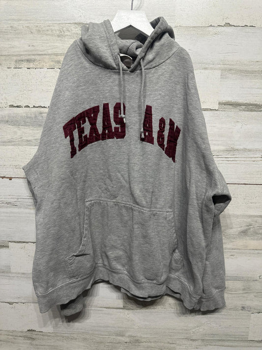 Red Oak Texas A&M Hoodie Men XL Grey Vintage Embroidered Sweatshirt0