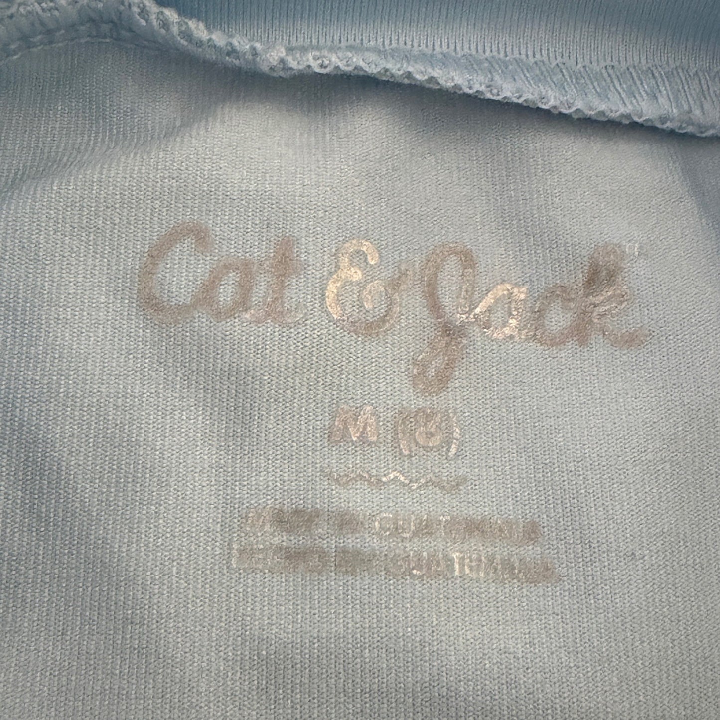 Cat & Jack Old Navy Swim Set Boys 8 Blue Rash Guard Trunks Summer EUC4