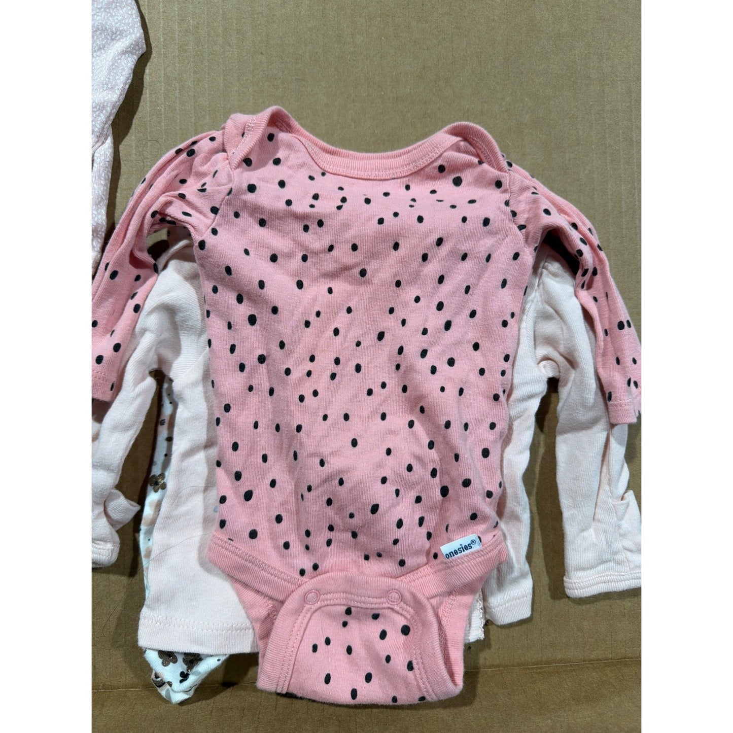Gerber Onesies Leggings Bundle Girls NB Pink Floral Rainbow Babycore EUC3