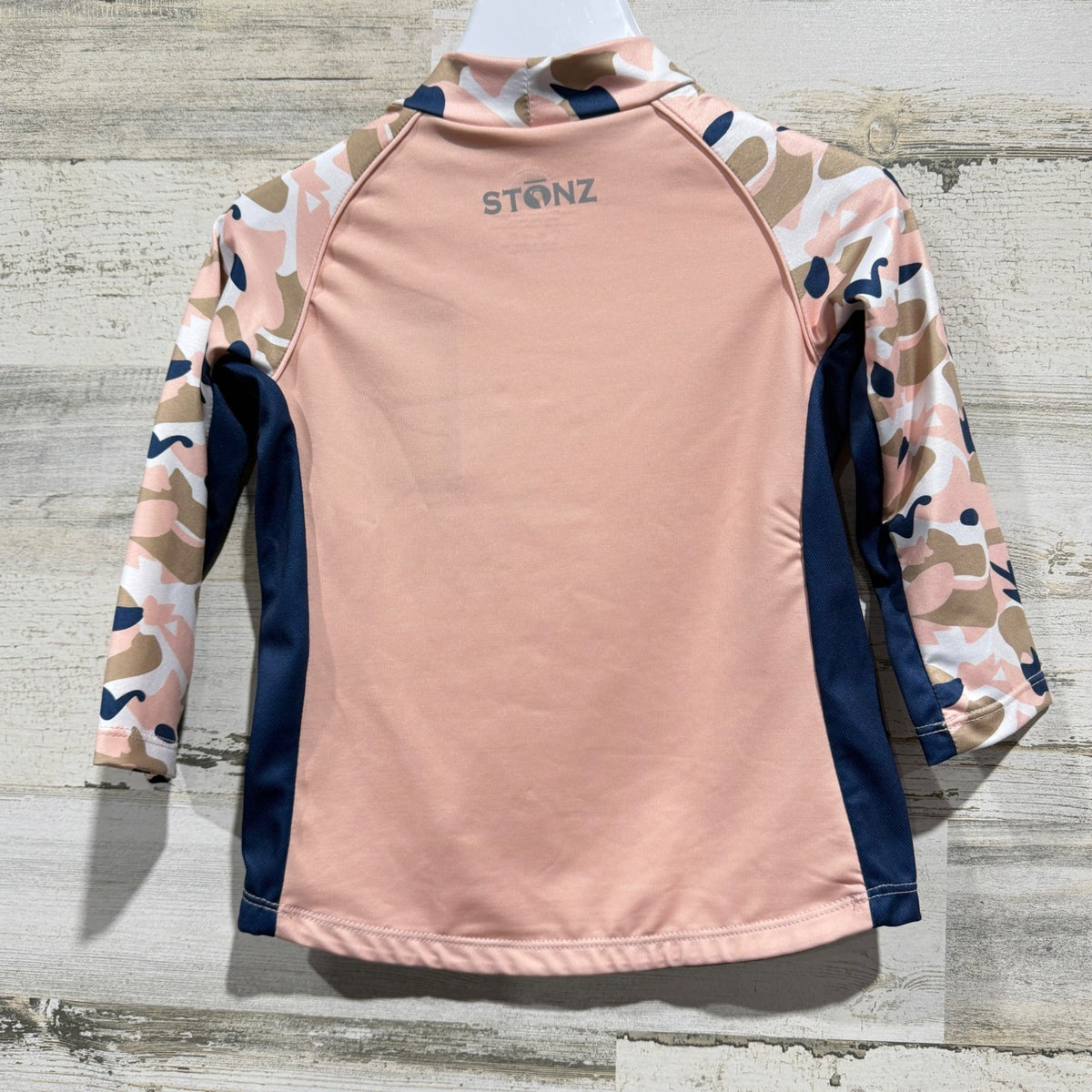 Stonz Sun Shirt Rash Guard Girls 2T Pink Camo UPF 50 Summer NWT *Flawed*5