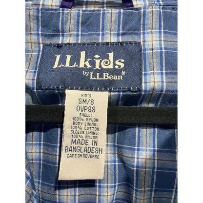 LL Bean Windbreaker Jacket Kids 8 Purple Hooded Full Zip Gorpcore EUC2