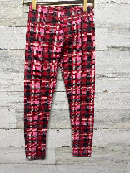 Haven Girl Leggings Girls Size 10 Red Pink Plaid Check Holiday NWT2