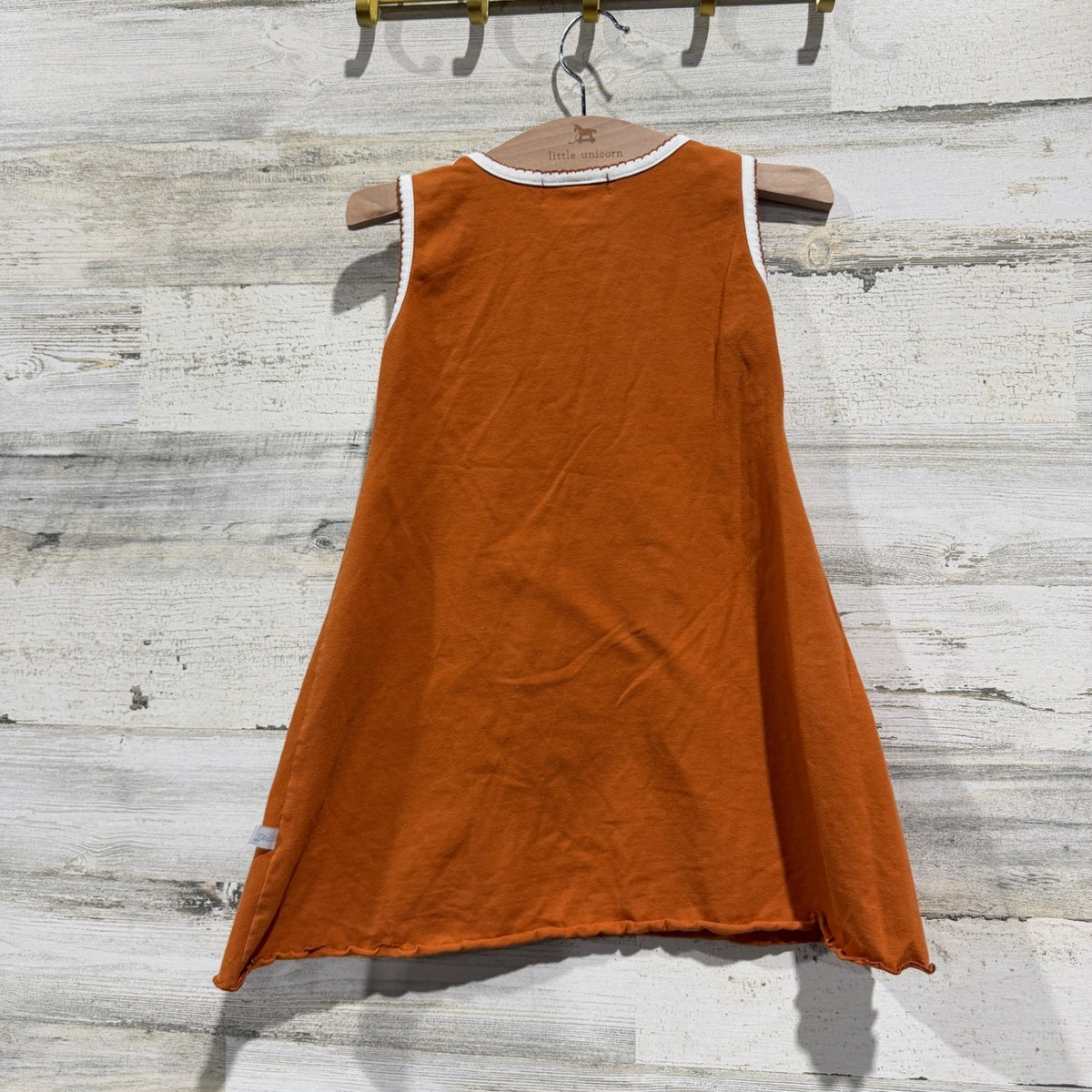 Third Street Texas Longhorns Dress Girls 6 Orange Cotton Spandex Gameday EUC4