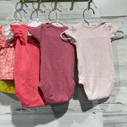 Newborn Baby Girl Clothing Lot NB Bundle Mix Pink Yellow Cotton EUC6