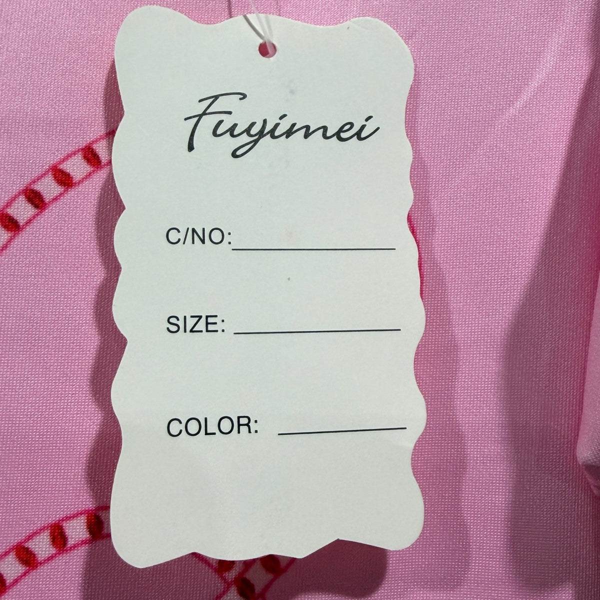 Fuyimei Heart Print Puff Sleeve Dress Girls Size 100 Pink Polyester NWT4