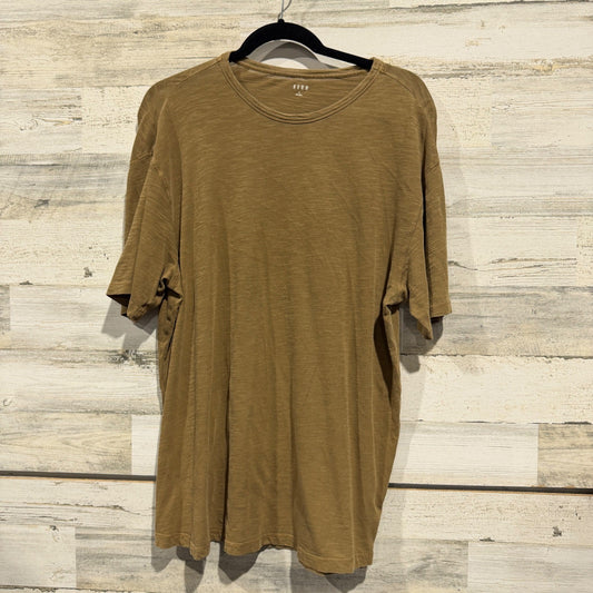 ROWM Slub Knit T-Shirt Mens Large Brown 100% Cotton Casual Basic EUC0