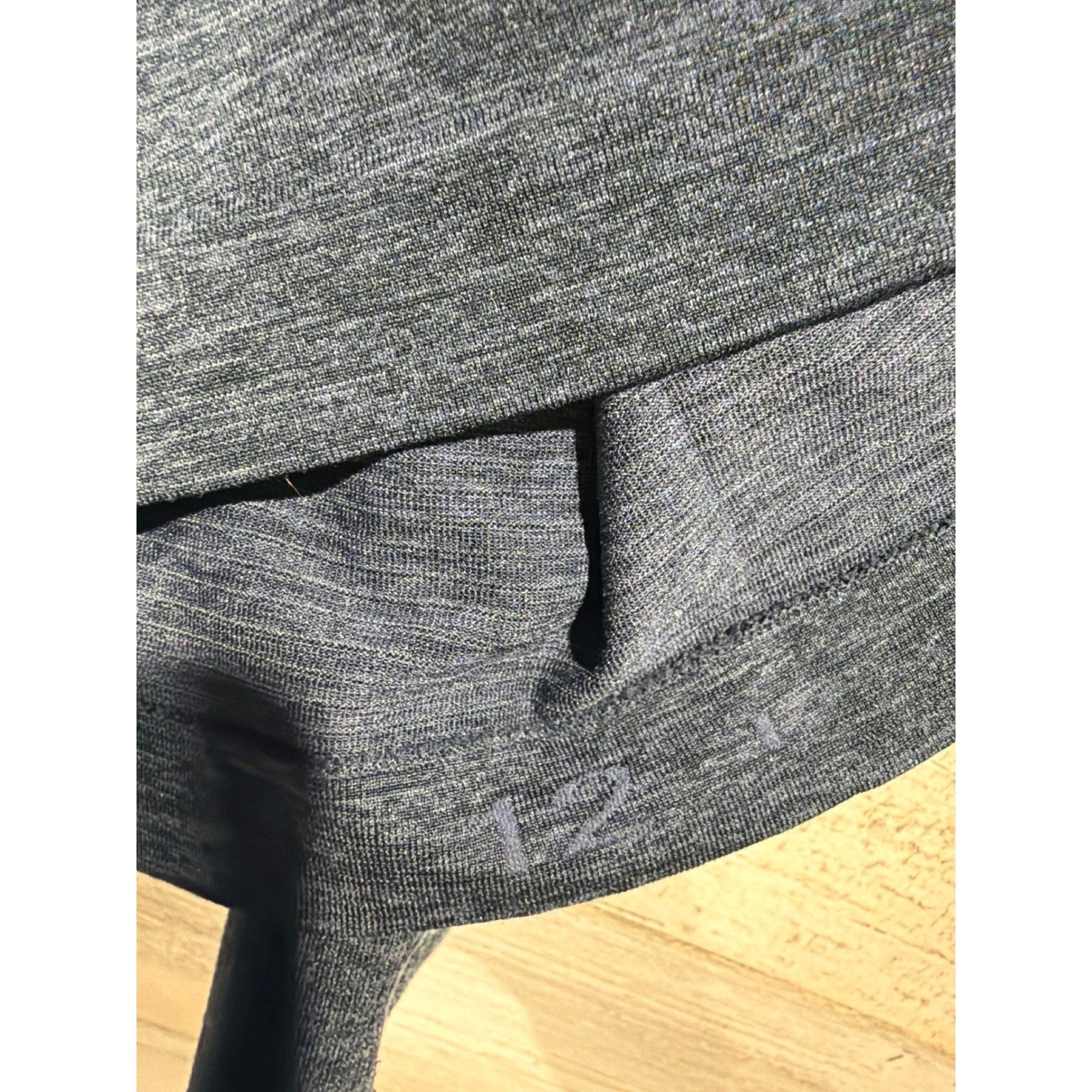 Lululemon Swiftly Tech Long Sleeve 2.0 Women Size 12 Blue Heathered EUC3