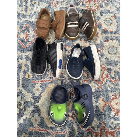 Adidas Crocs See Kai Run Cat & Jack Toddler Boys Size 6 Shoe Bundle GUC0