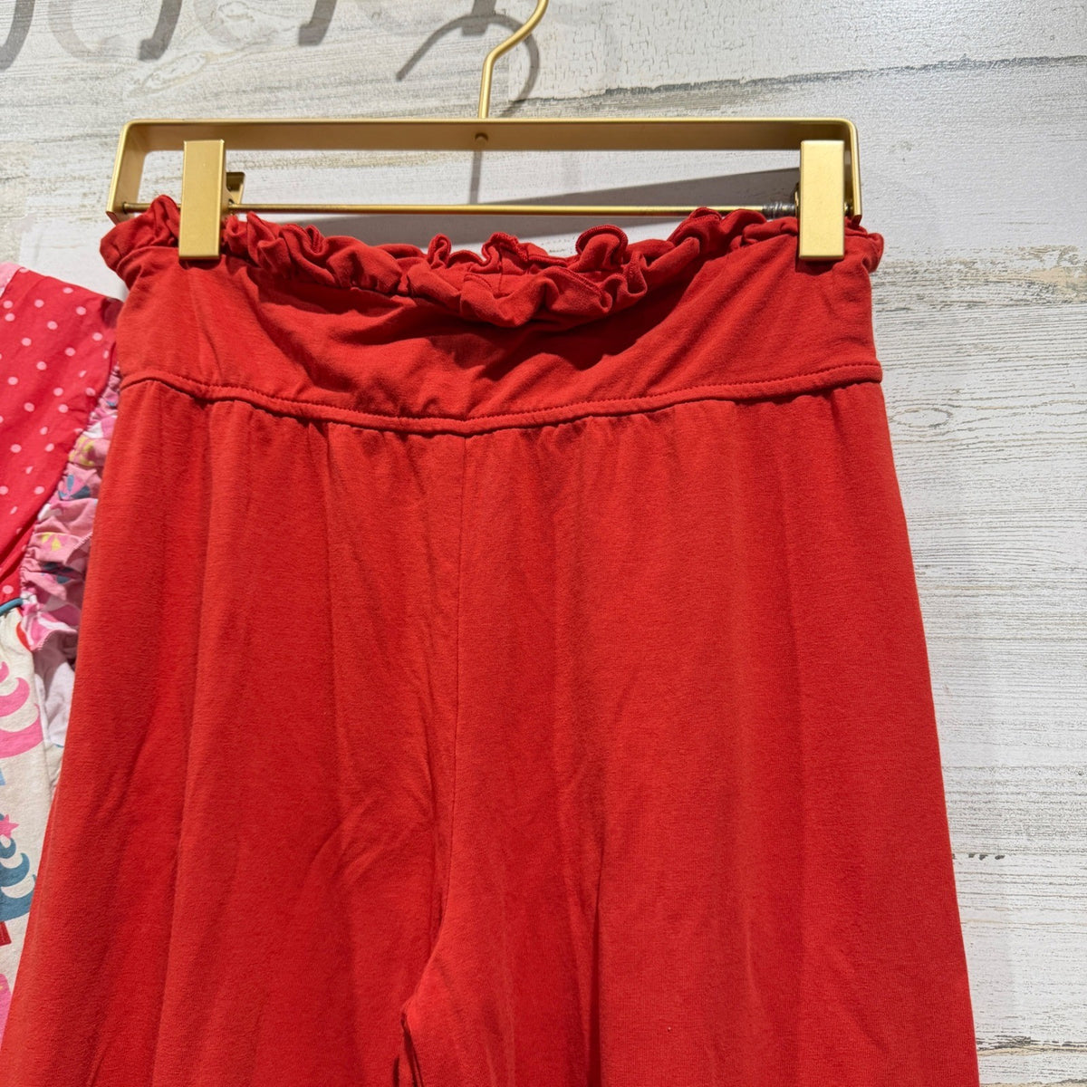 Matilda Jane Tunic Pants Set Girls 16Y Red Christmas Tree Ruffle Holiday EUC3