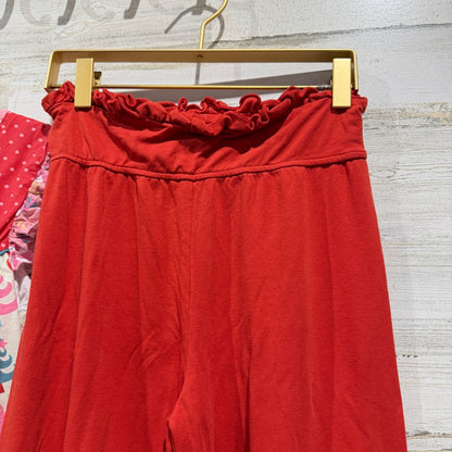 Matilda Jane Tunic Pants Set Girls 16Y Red Christmas Tree Ruffle Holiday EUC3
