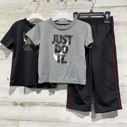 Nike Under Armour T-Shirts Pants Bundle Boys 24M Black Gray Active Sporty EUC0