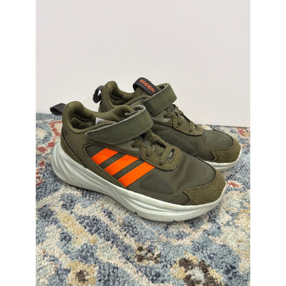 Adidas Tensaur Run 2.0 Sneakers Boys 12K Olive Green Orange Sporty1