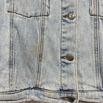 GB Girls Denim Jacket Kids XL Light Blue Button Up Trucker Classic *Flawed1