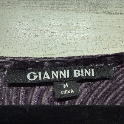 Gianni Bini Maxi Dress Womens M Purple Crushed Velvet Wrap V-Neck Whimsigoth EUC2