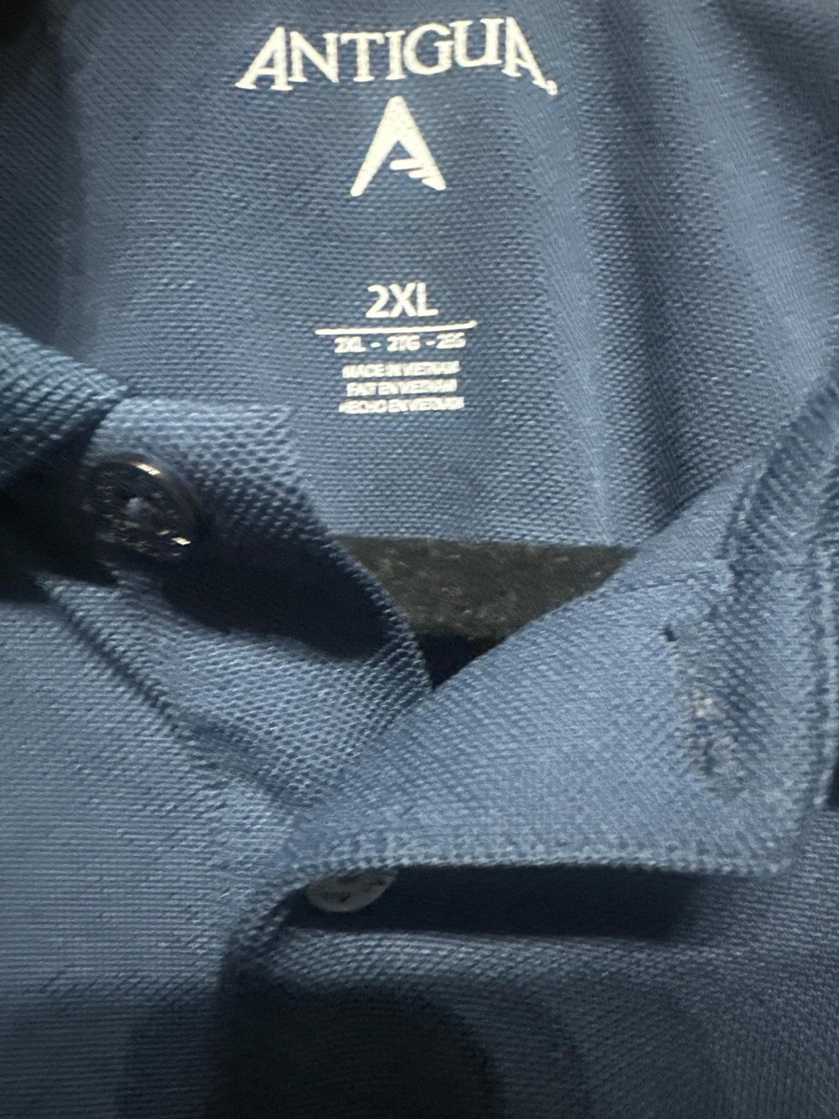 Antigua Polo Shirt Men 2XL Navy Blue Houston Astros MLB Pique EUC2