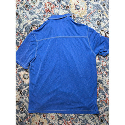 Johnston Murphy Polo Shirt Mens Large Blue Modal Blend Contrast Stitch3