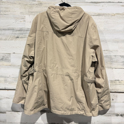 Free Country Jacket Women 3X Tan Faux Fur Lined Hooded EUC4