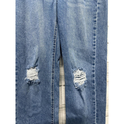 Crewcuts Art Class Outfit Girls 12 Blue Tie Dye Shirt Distressed Jeans EUC1