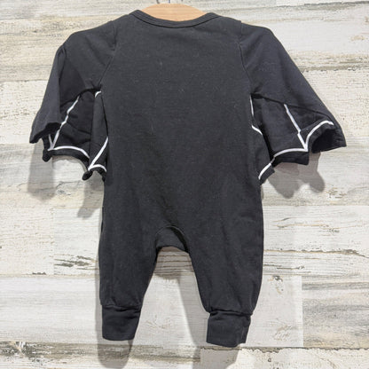My 1st Halloween Bat Wing Romper Baby 6-9m (70) Black Cotton Spandex Spooky4