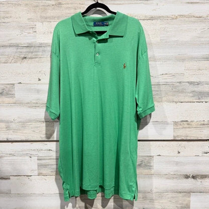 Polo Ralph Lauren Polo Men 2XLT Green Short Sleeve Pony Logo Preppy EUC0
