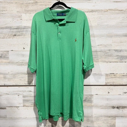 Polo Ralph Lauren Polo Men 2XLT Green Short Sleeve Pony Logo Preppy EUC0