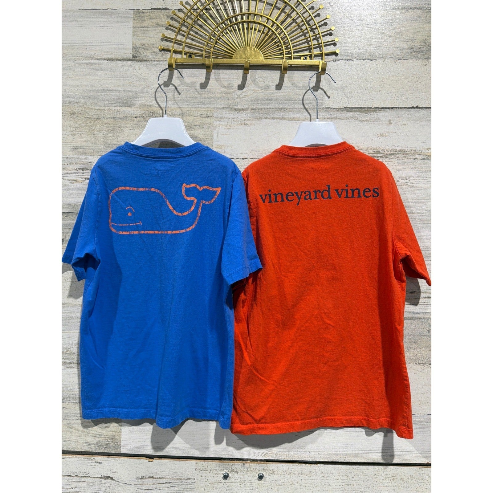 Vineyard Vines T-Shirt Lot Boys Small 8-10 Blue Orange Whale Basketball Prep3