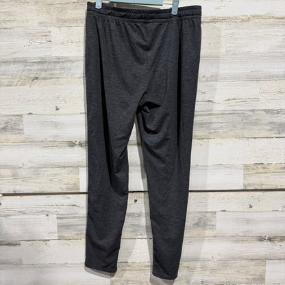 Member's Mark Soft Slim Pant Women L Black Soot Heather Polyester Athleisure EUC3