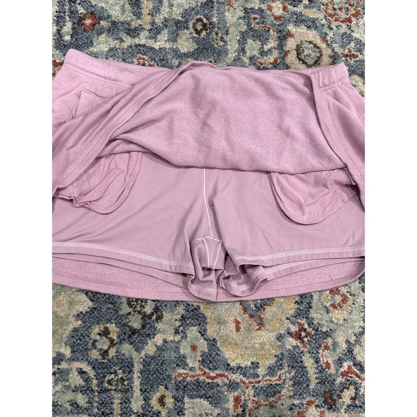 Aerie OFFLINE Skort Women XL Pink Drawstring Athletic Mini EUC3