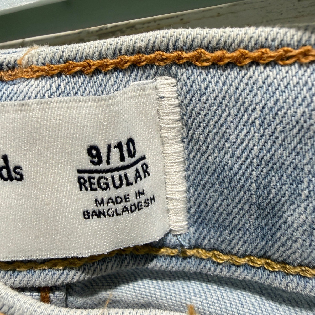 Abercrombie Kids Straight Distressed Jeans Girls 9/10 Light Blue Cotton Blend3