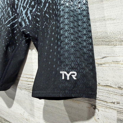 TYR Hexa Jammer Swimsuit Boys Medium 8/10 (Size 24) Geometric Performance Swim1