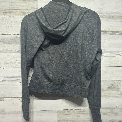 Old Navy Hoodie Women Small Grey Cropped Activewear Athleisure EUC1