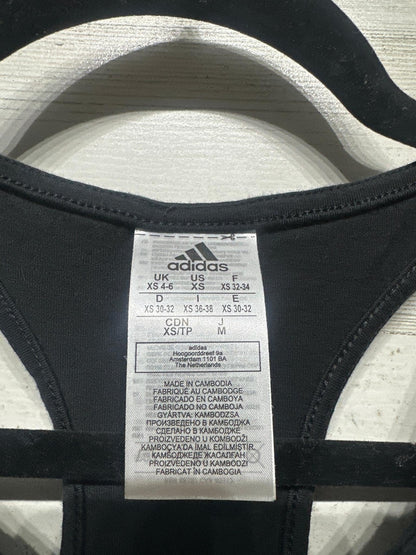 Adidas Tank Top Women XS Black Linear Logo Racerback2