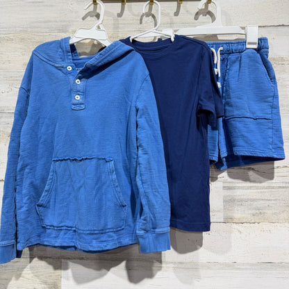 Cat & Jack Wonder Nation Bundle Boys S 6/7 Blue Hoodie Tee Shorts Casual0