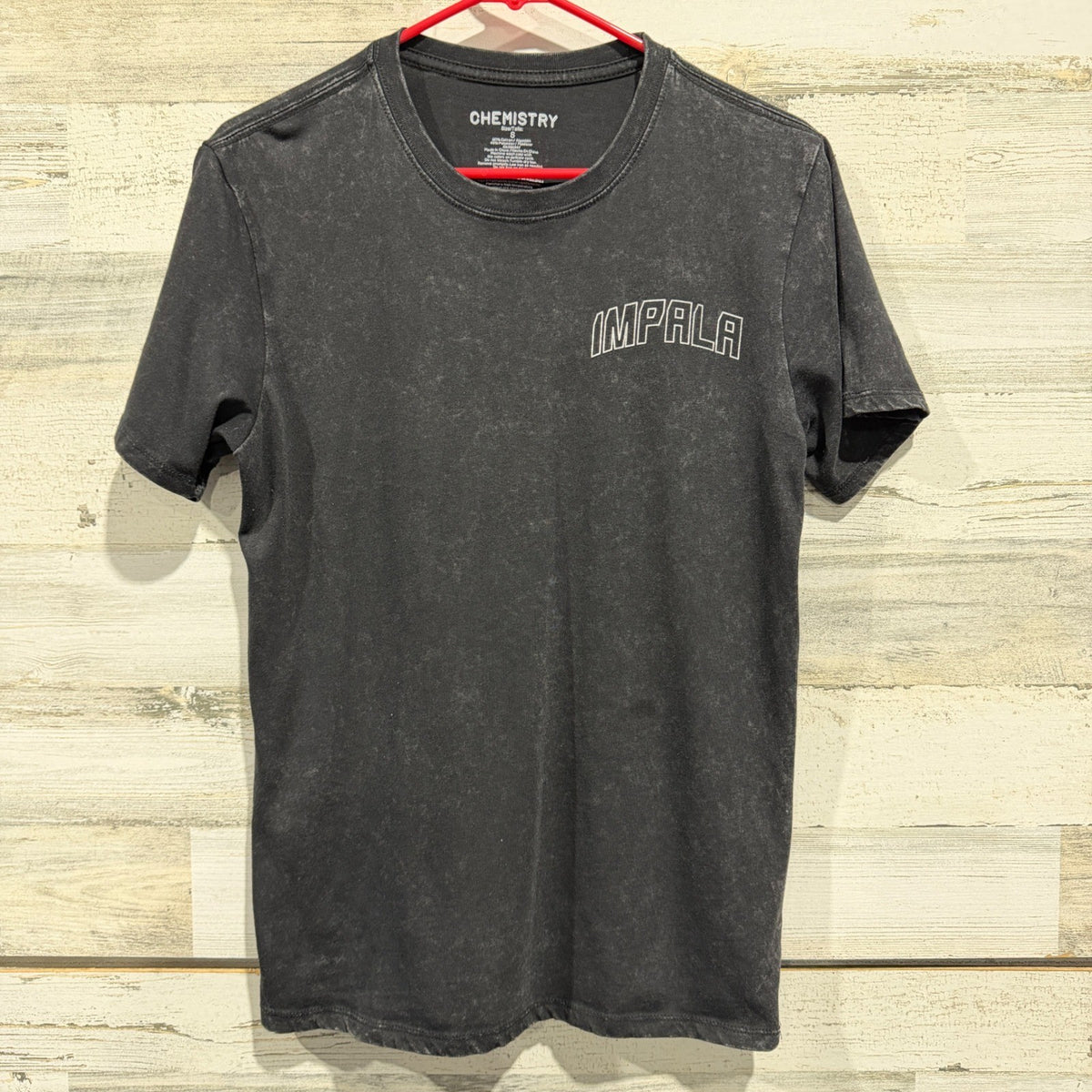 Chemistry T-Shirt Men S Black Impala 1981 Coupe Acid Wash Streetwear EUC0
