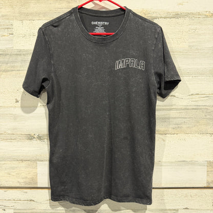 Chemistry T-Shirt Men S Black Impala 1981 Coupe Acid Wash Streetwear EUC0