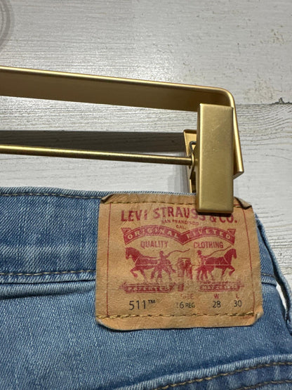 Levi's 511 Slim Fit Jeans Boys Size 16 Regular Medium Wash Blue Denim EUC3