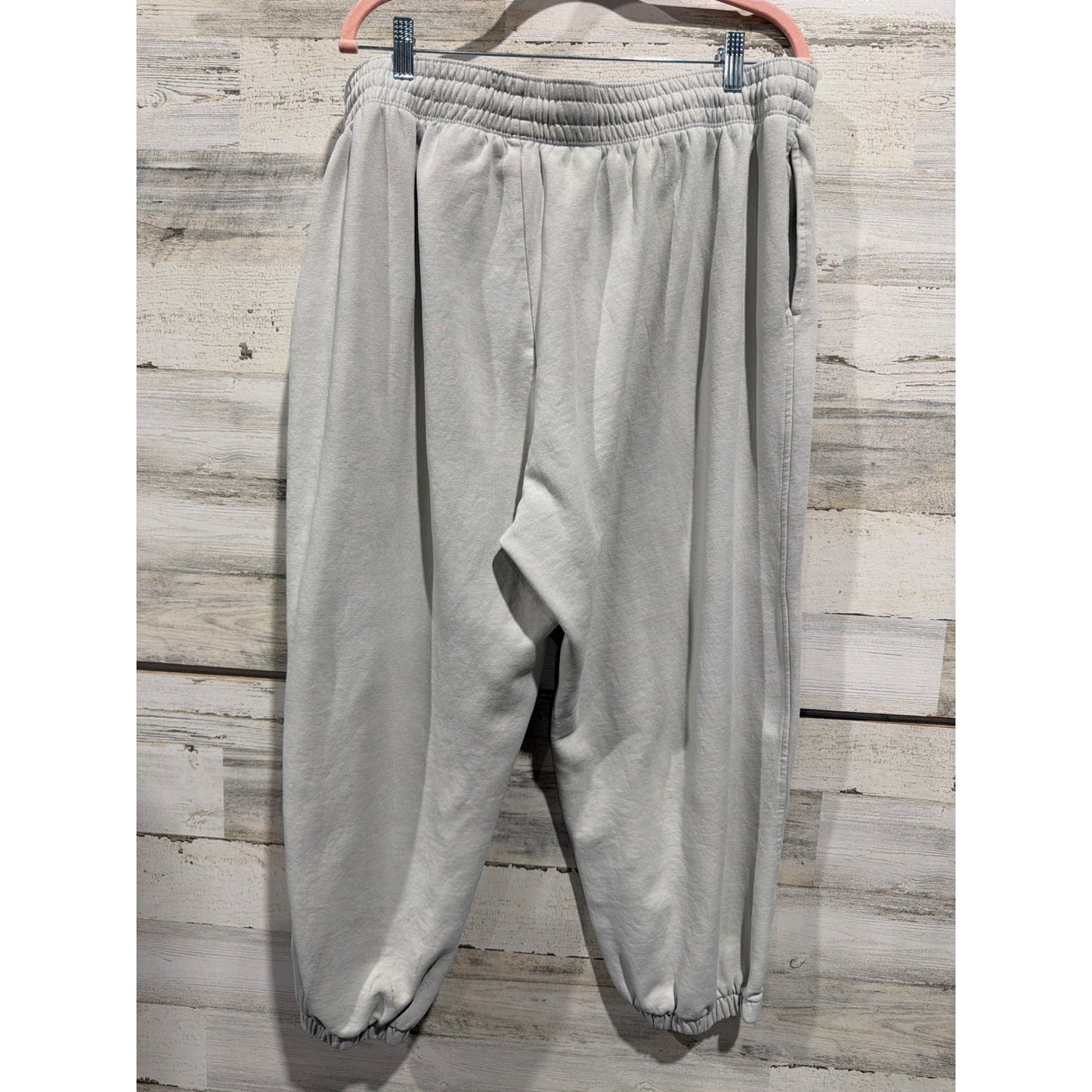 H&M Jogger Sweatpants Women XXL Gray Fleece Relaxed Athleisure Cozy Relax2